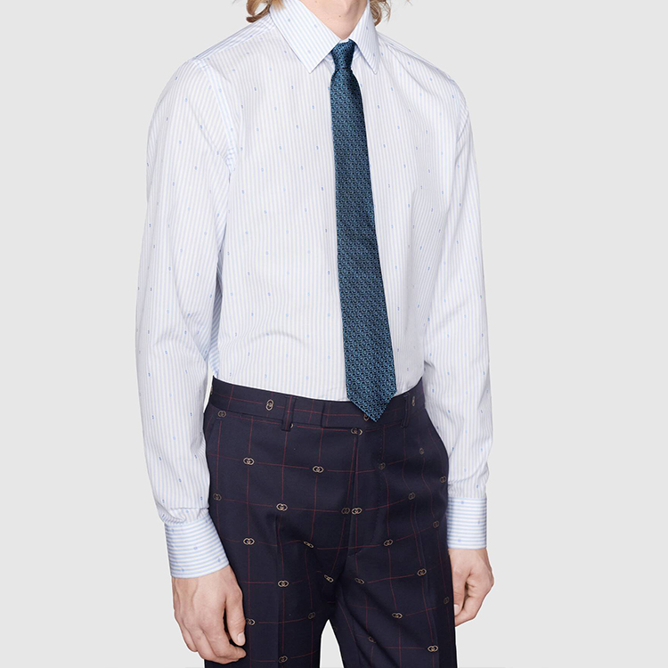 GUCCI Double G Silk Tie Blue with Gift Box. 643969-4E002-4369 圖 4