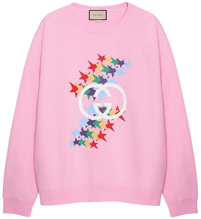 gucci-double-g-star-print-pink-crewneck-sweatshirt-for-men-626990-xjdnk-5904