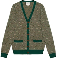 Gucci Double G Stripe Wool Cardigan - Camel Green Sweater 630412-XKBFZ-3119 Gucci Double G Stripe Wool Cardigan - Camel Green Sweater 630412-XKBFZ-3119