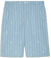 Gucci Double G Striped Cotton Shorts Men’s Blue 618597-ZAEF1-4681 Gucci Double G Striped Cotton Shorts Men’s Blue 618597-ZAEF1-4681