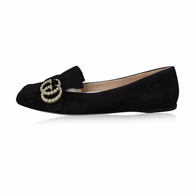 Gucci Double G Tassel 'Black Velvet Pearl'