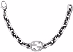 Shop GUCCI Gelang Cuban Double G Vintage Perak 925 Silver Aged. 627068-J8400-0728