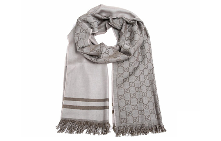 GUCCI Double G Wool Tassel Scarf Unisex Couples Design 544619-4G200-9764 圖 3