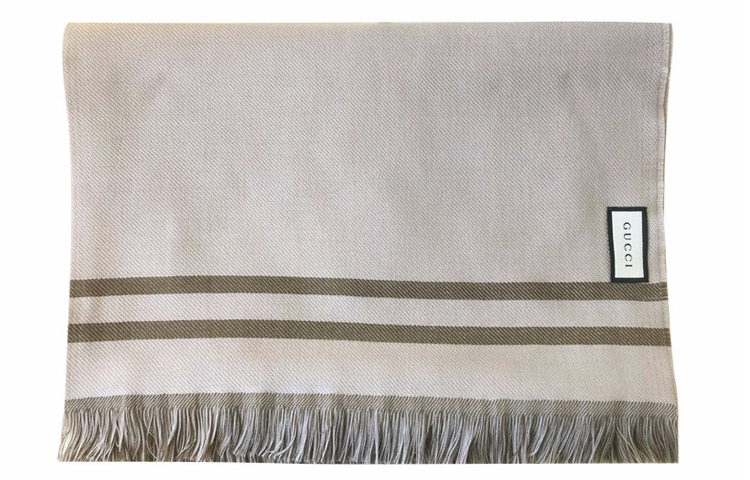 GUCCI Double G Wool Tassel Scarf Unisex Couples Design 544619-4G200-9764 圖 6