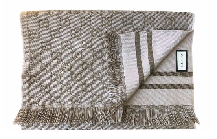 GUCCI Double G Wool Tassel Scarf Unisex Couples Design 544619-4G200-9764 圖 7