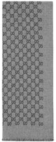 Gucci Double Jacquard GG Wool Scarf Dark Grey/Black Gucci Double Jacquard GG Wool Scarf Dark Grey/Black