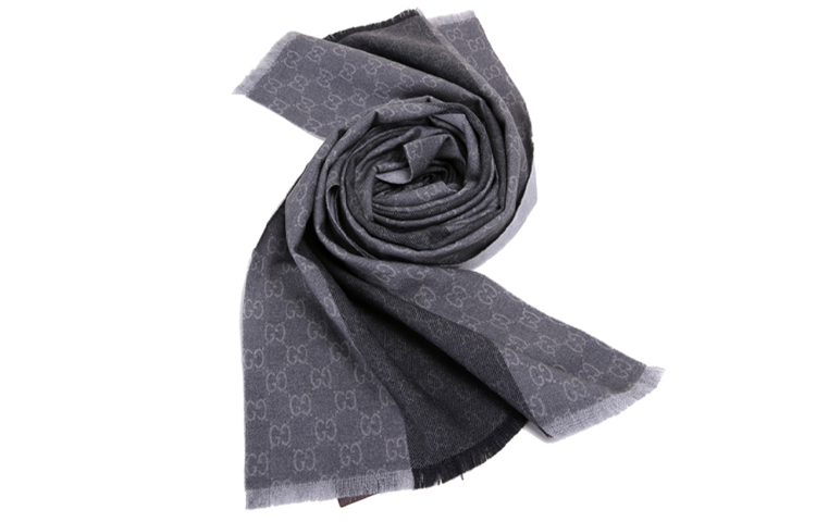 GUCCI Dual-Tone GG Long Scarf Wool Unisex Couple's Scarf 387570-4G200-1463 圖 3