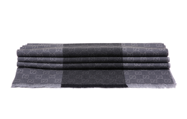 GUCCI Dual-Tone GG Long Scarf Wool Unisex Couple's Scarf 387570-4G200-1463 圖 4