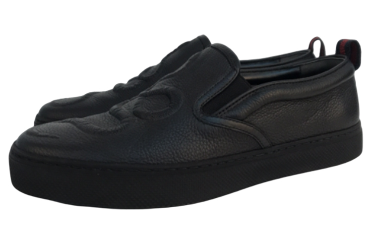 Gucci Dublin Snake Embossed Slip-on 'Black' 456201-BXO50-1069