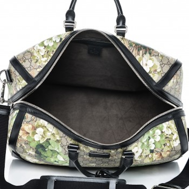 Lookbook Gucci Blooms GG Supreme 綠/黑印花中型旅行袋