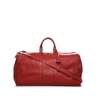 Gucci Duffle Top Handle Guccissima Large Red