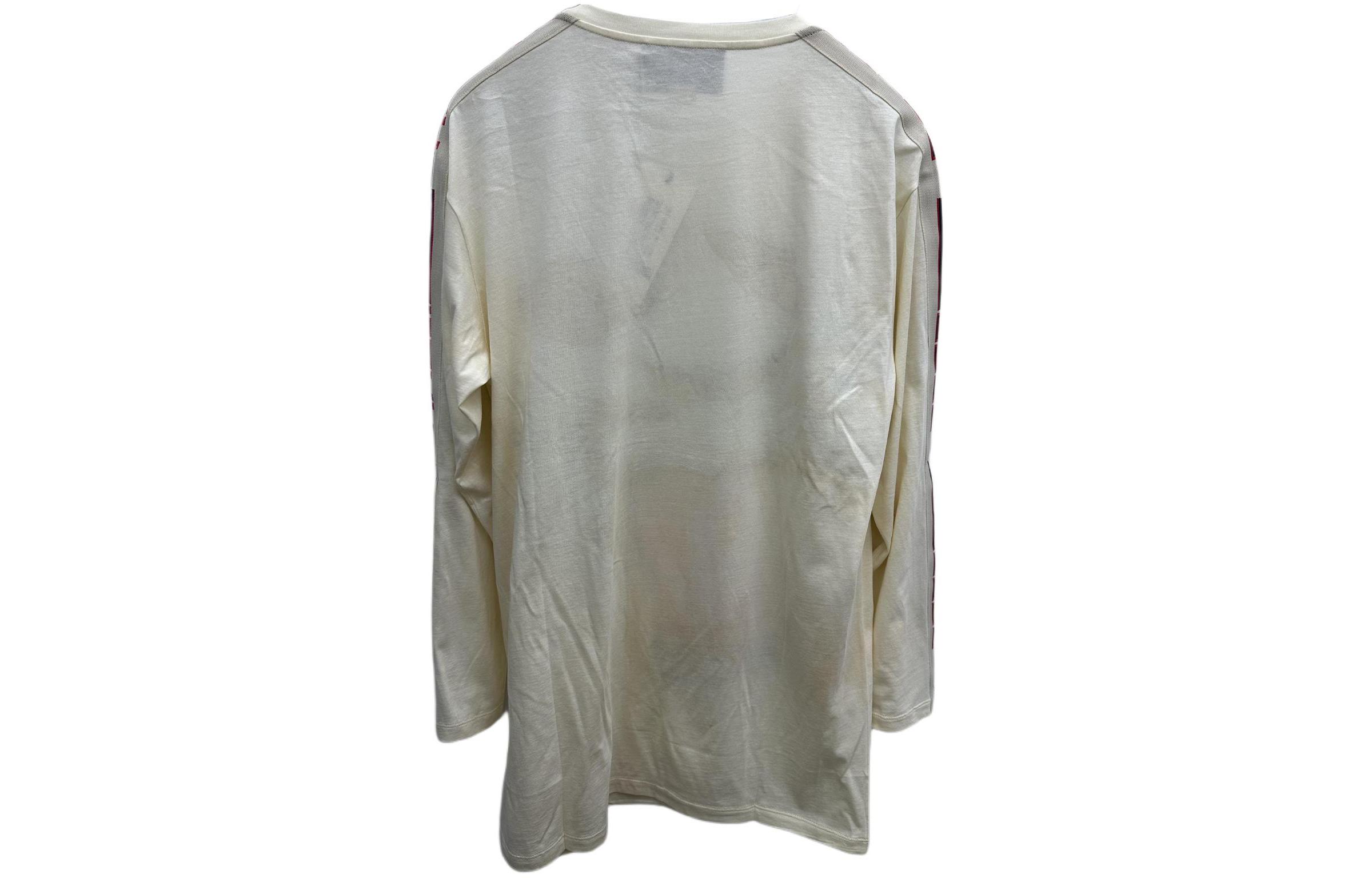 Lookbook GUCCI 刺绣动物长袖圆领男女同款T恤 米白色 557788-XJARU-7136