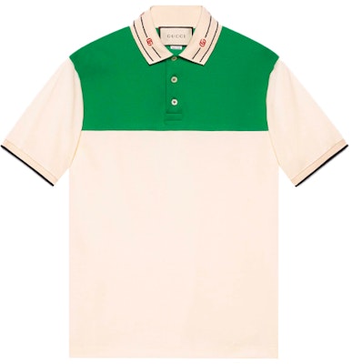 Gucci 刺繡翻領純棉短袖Polo衫 男士 奶油色 645259-XJC6J-9063 Buy Gucci 刺繡翻領純棉短袖Polo衫 男士 奶油色 645259-XJC6J-9063