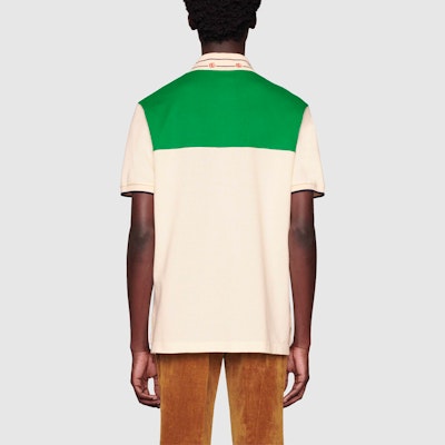 Gucci 刺繡翻領純棉短袖Polo衫 男士 奶油色 645259-XJC6J-9063 Shop Gucci 刺繡翻領純棉短袖Polo衫 男士 奶油色 645259-XJC6J-9063