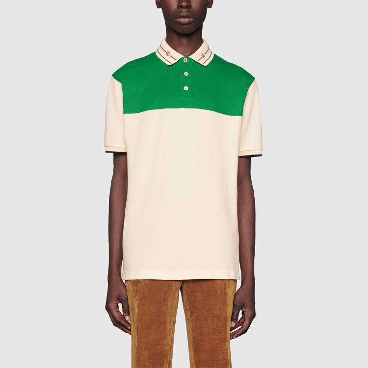 Purchase Gucci 刺繡翻領純棉短袖Polo衫 男士 奶油色 645259-XJC6J-9063