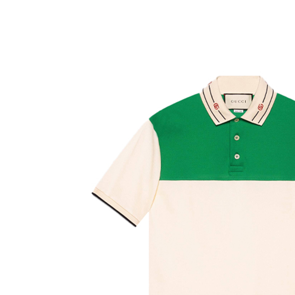 Details for Gucci 刺繡翻領純棉短袖Polo衫 男士 奶油色 645259-XJC6J-9063