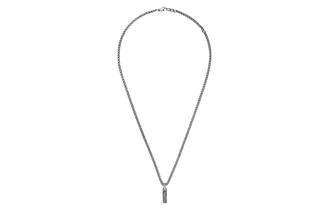 GUCCI Enamel Pendant S925 Silver Necklace with Letter Engraving Unisex Couple Design. 678714-J8410-9071 圖 3