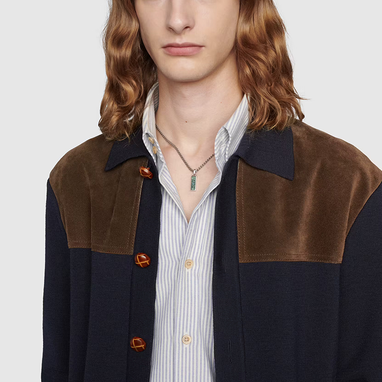 GUCCI Enamel Pendant S925 Silver Necklace with Letter Engraving Unisex Couple Design. 678714-J8410-9071 圖 5