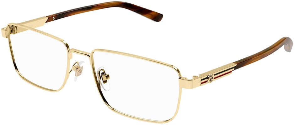 Kacamata Optik Pria GUCCI Emas Persegi Panjang dengan Garis Enamel. GG1291O002 Buy Kacamata Optik Pria GUCCI Emas Persegi Panjang dengan Garis Enamel. GG1291O002