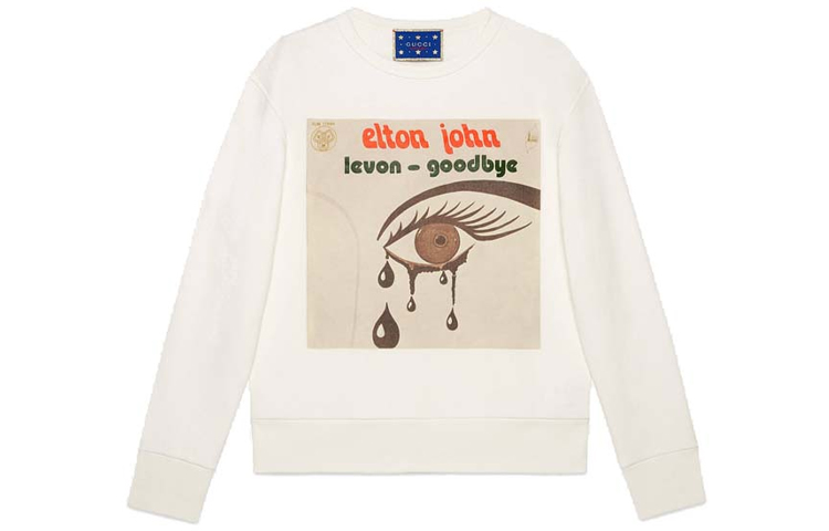 Gucci EP Cover Print Crewneck Sweatshirt Unisex White 475532-X3M49-9169