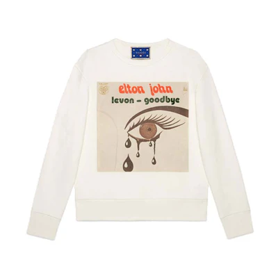 Gucci EP Cover Print Crewneck Sweatshirt Unisex White 475532-X3M49-9169