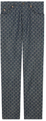 グッチ エピローグ ロゴプリント ミッドライズ ストレートジーンズ ダークブルー 649092-XDBK1-4266 Buy グッチ エピローグ ロゴプリント ミッドライズ ストレートジーンズ ダークブルー 649092-XDBK1-4266