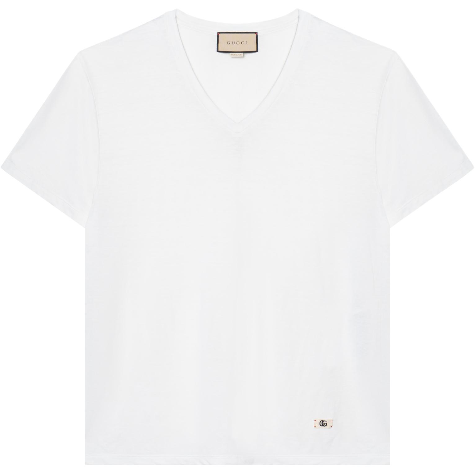 Buy Gucci Epilogue SS21 V領標誌短袖T恤 白色 645269-XJC6N-9692