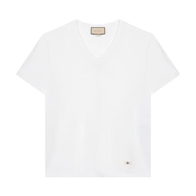 Gucci Epilogue SS21 V-Neck Logo Tee White 645269-XJC6N-9692