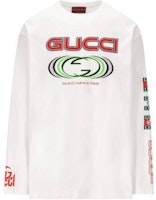 Gucci Fall Collection White Crew Neck Print Long Sleeve Tee 784364-XJGRB-9074 Gucci Fall Collection White Crew Neck Print Long Sleeve Tee 784364-XJGRB-9074