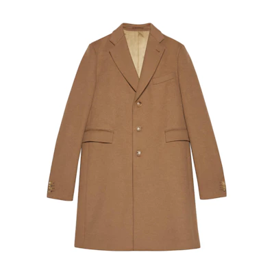 Gucci Fall/Winter '23 Brown Mid-Length Solid Long Sleeve Coat 753089-ZAHGS-2250