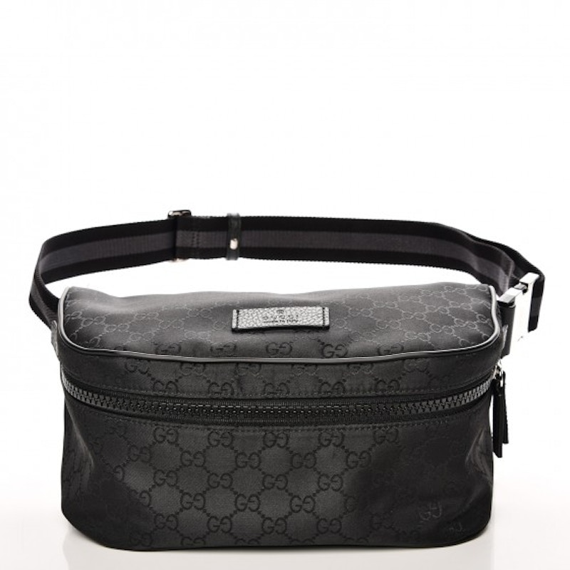 Buy Gucci 黑色GG 字紋腰包斜挎包