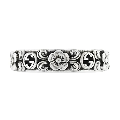 GUCCI Fashion 925 Silver Ring Unisex Trendy Style 728261J8400