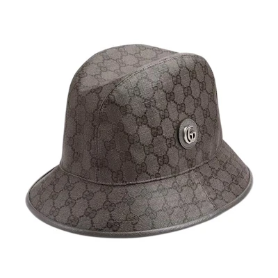 GUCCI Fashion Trendy Cotton Polyester Leather Bucket Hat Unisex Couple Style 7339854HAN48761