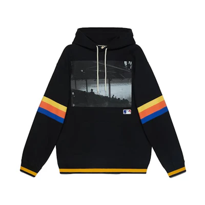 Gucci FE23 Striped Colorblock Pattern Hoodie Black () 719785-XJE0J-1082