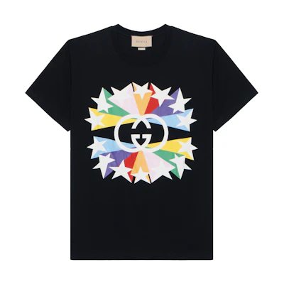 Gucci FG Star Logo Interlocking G Print Black T-Shirt Men FW21 548334-XJDNH-1082