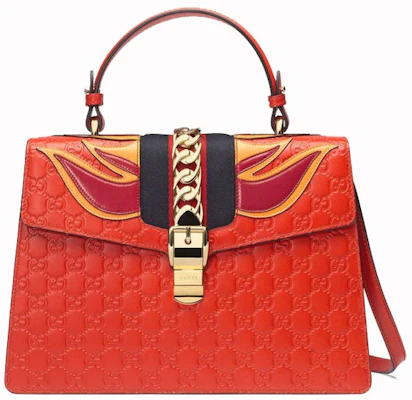 Gucci 火焰Sylvie橙色手提包 Guccissima Buy Gucci 火焰Sylvie橙色手提包 Guccissima