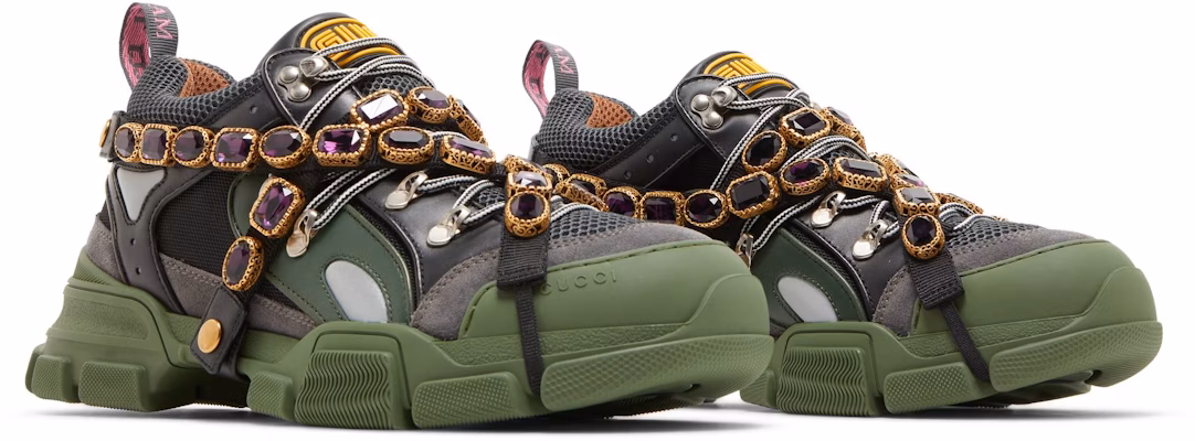 Gucci Flashtrek 'Green Crystals' 536532-GGZ30-1261 Cheap Gucci Flashtrek 'Green Crystals' 536532-GGZ30-1261