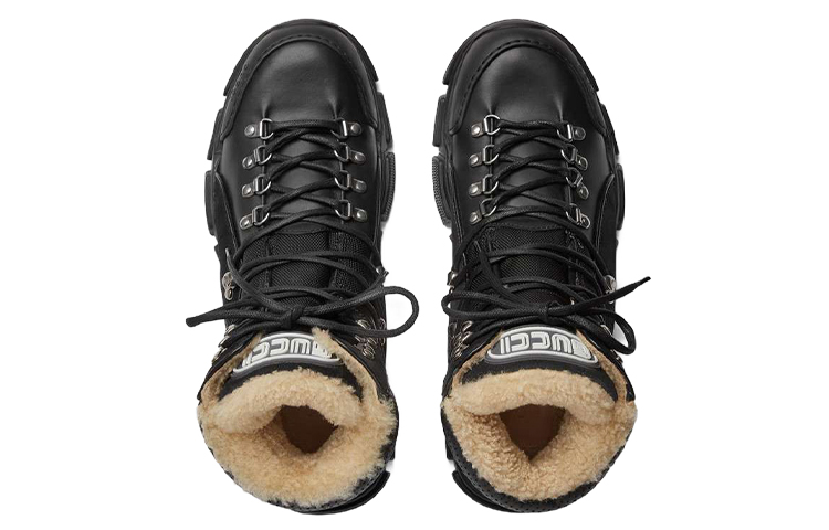 Shop Gucci Flashtrek High-top With Wool 'Black' 548714-D6060-1088