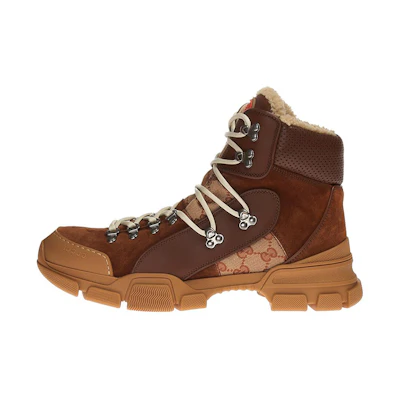 Gucci Flashtrek High 'Brown Shearling'