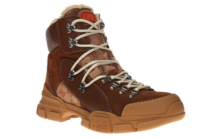 Lookbook Gucci Flashtrek Tinggi 'Coklat Shearling' 548714-0P340-2565