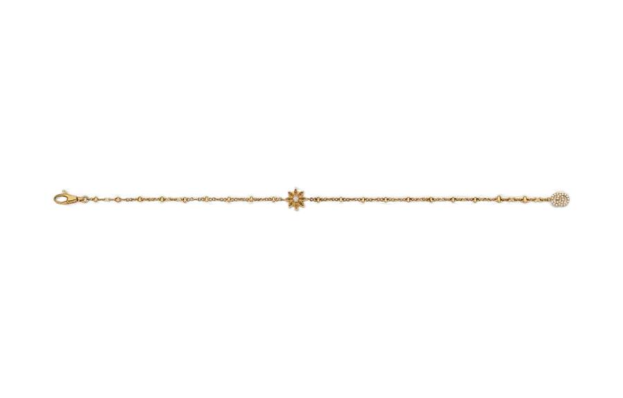 GUCCI Floral Design 18K Gold Bracelet Unisex Couple's Edition - Gold. 581817-J8540-8000 圖 4