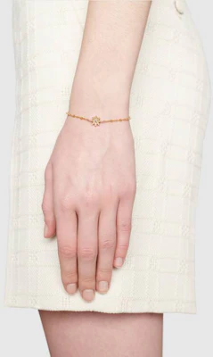 GUCCI Floral Design 18K Gold Bracelet Unisex Couple's Edition - Gold. 581817-J8540-8000 Purchase GUCCI Floral Design 18K Gold Bracelet Unisex Couple's Edition - Gold. 581817-J8540-8000