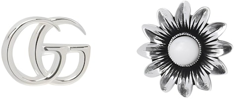 GUCCI Floral Pattern 925 Silver Metal Earrings Silver. YBD527390001 GUCCI Floral Pattern 925 Silver Metal Earrings Silver. YBD527390001