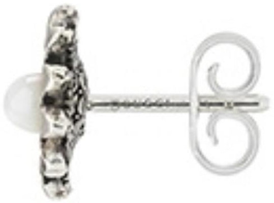 GUCCI Floral Pattern 925 Silver Metal Earrings Silver. YBD527390001 Lookbook GUCCI Floral Pattern 925 Silver Metal Earrings Silver. YBD527390001