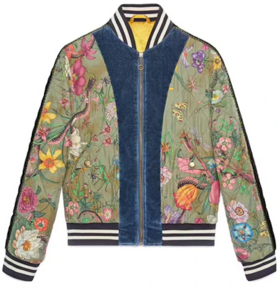 Gucci Jaket V-Neck Bunga Unisex Lengan Panjang Hijau 475034-XR852-3813 Buy Gucci Jaket V-Neck Bunga Unisex Lengan Panjang Hijau 475034-XR852-3813