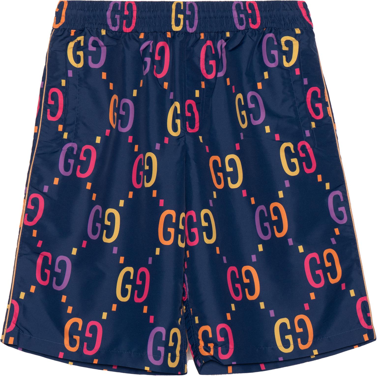 Gucci Floral SS22 Straight-Leg Double G Print Shorts 703548-XHAGC-4681