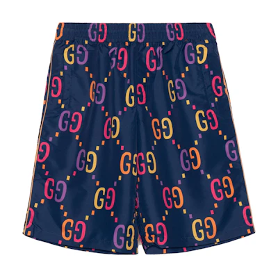 Gucci Floral SS22 Straight-Leg Double G Print Shorts 703548-XHAGC-4681