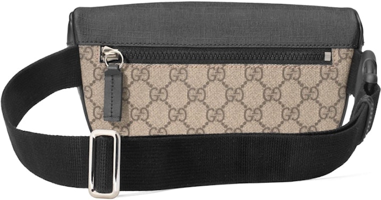 Gucci Front Pocket Belt Bag GG Supreme Small Black/Beige Order Gucci Front Pocket Belt Bag GG Supreme Small Black/Beige