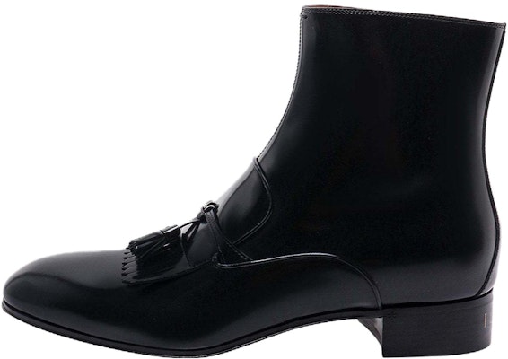 Gucci Frontal Tassels Detail Ankle Boot Black 714688-DS8S0-1000 Buy Gucci Frontal Tassels Detail Ankle Boot Black 714688-DS8S0-1000