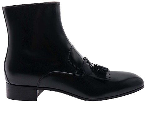 Gucci Frontal Tassels Detail Ankle Boot Black 714688-DS8S0-1000 Order Gucci Frontal Tassels Detail Ankle Boot Black 714688-DS8S0-1000